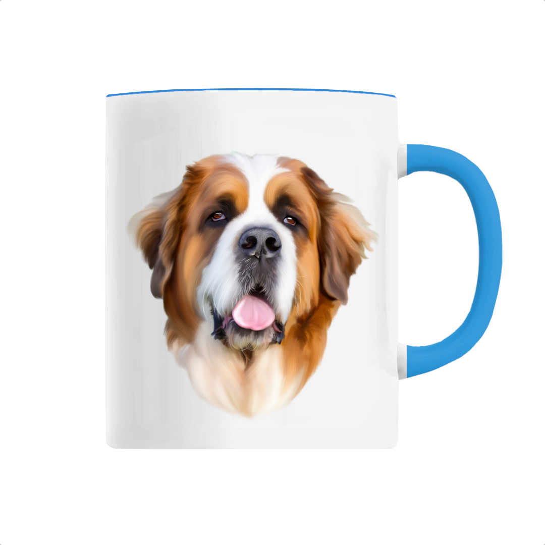 Mug Saint Bernard couleur bleue