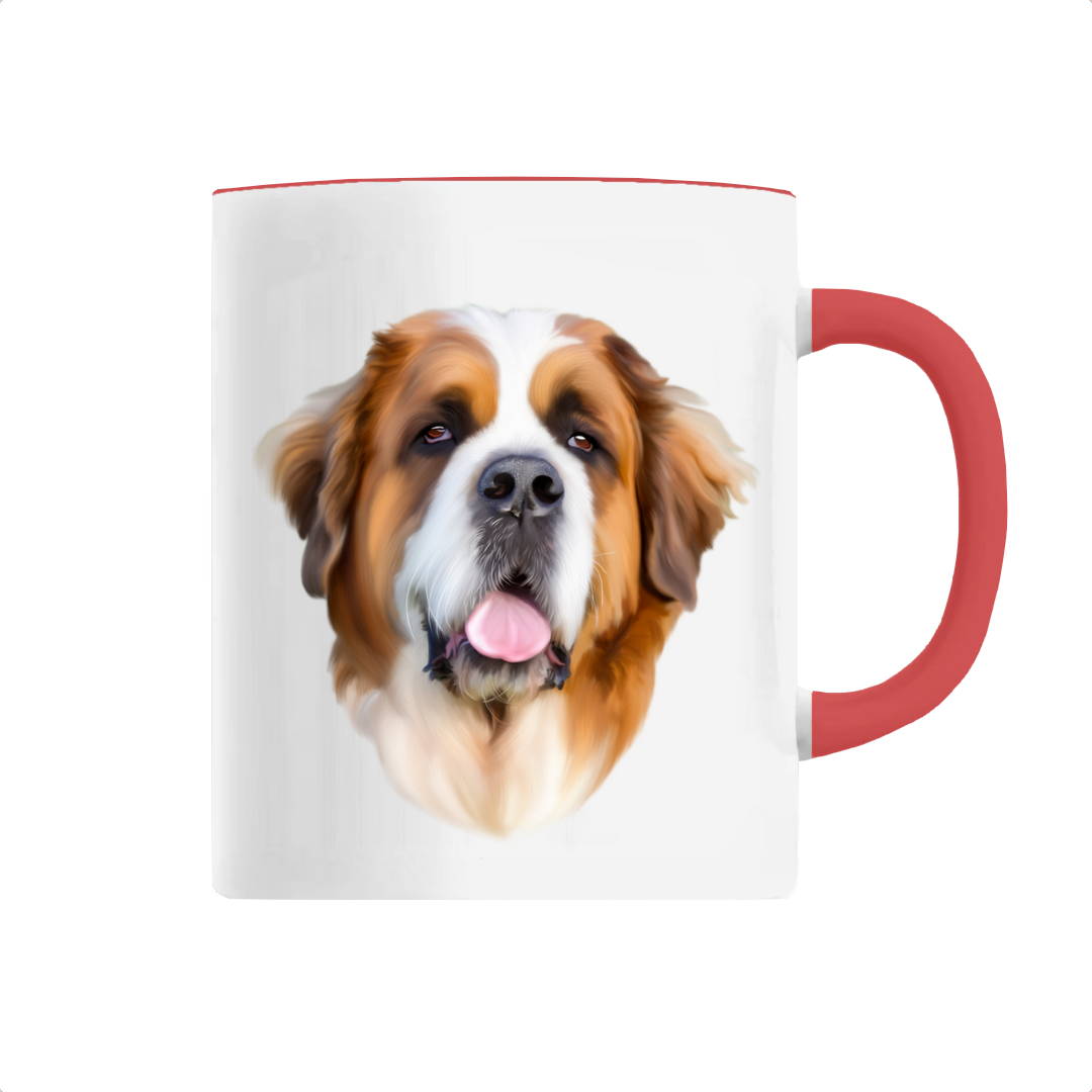 Mug Saint Bernard couleur rouge
