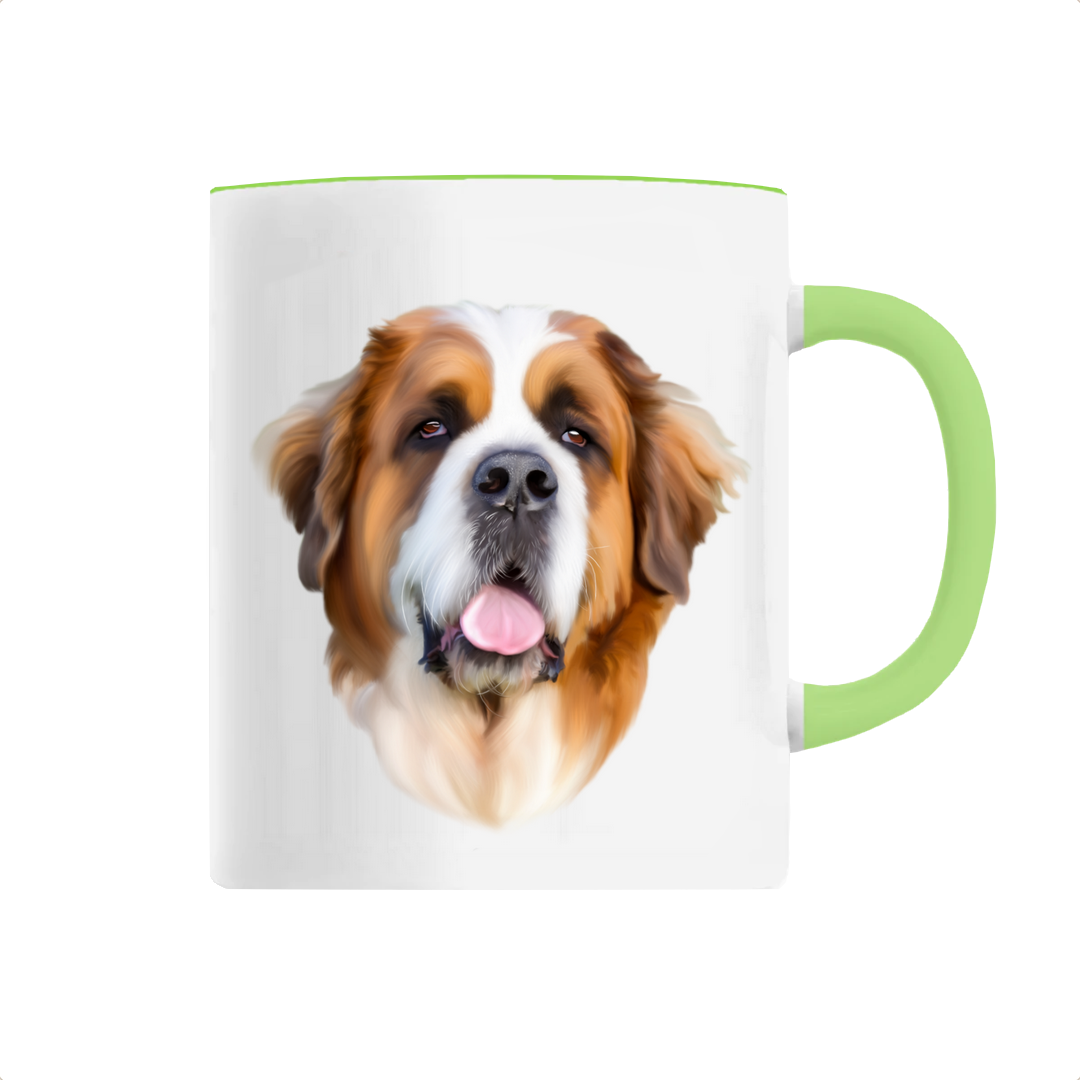 Mug Saint Bernard couleur verte
