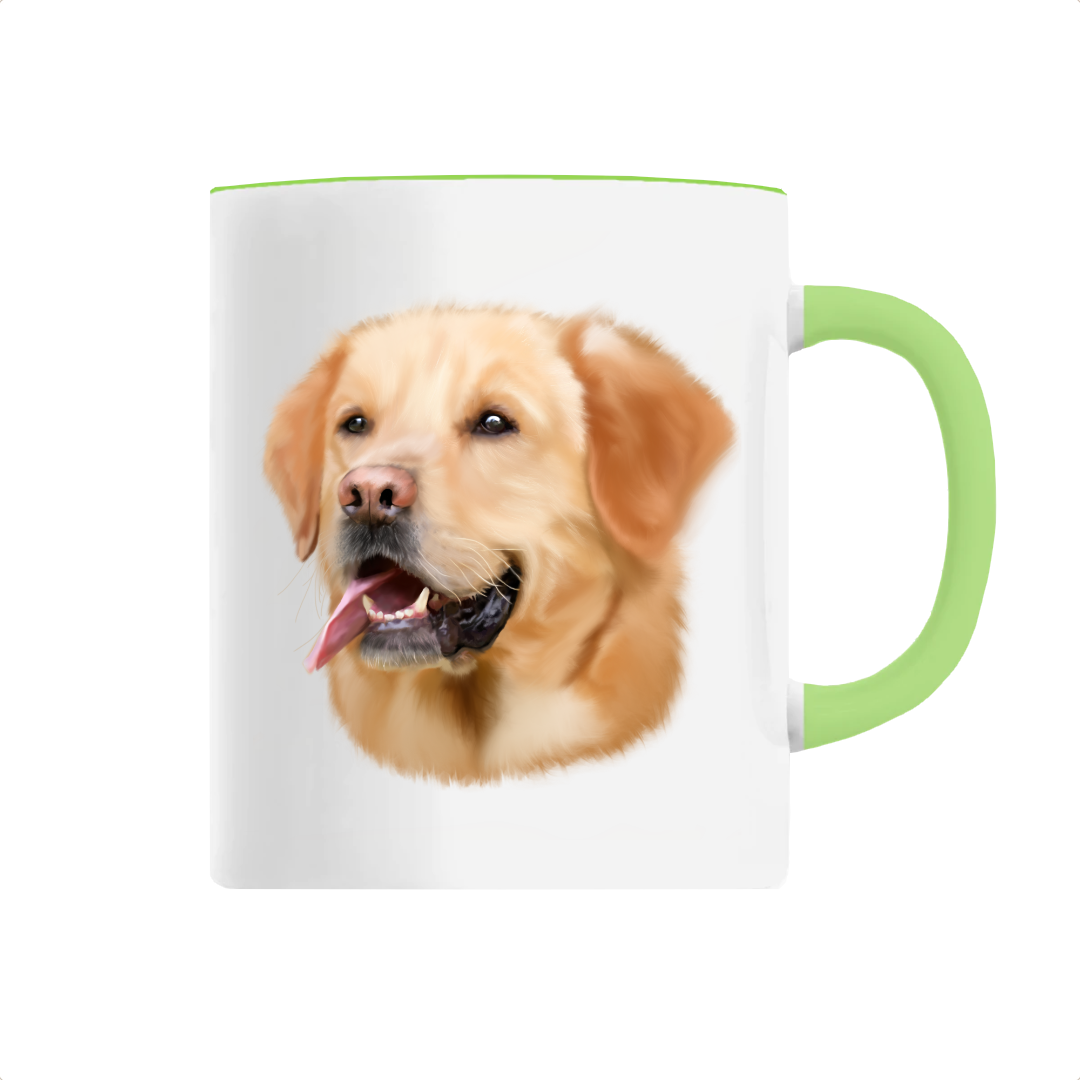 Mug vert Golden retriever