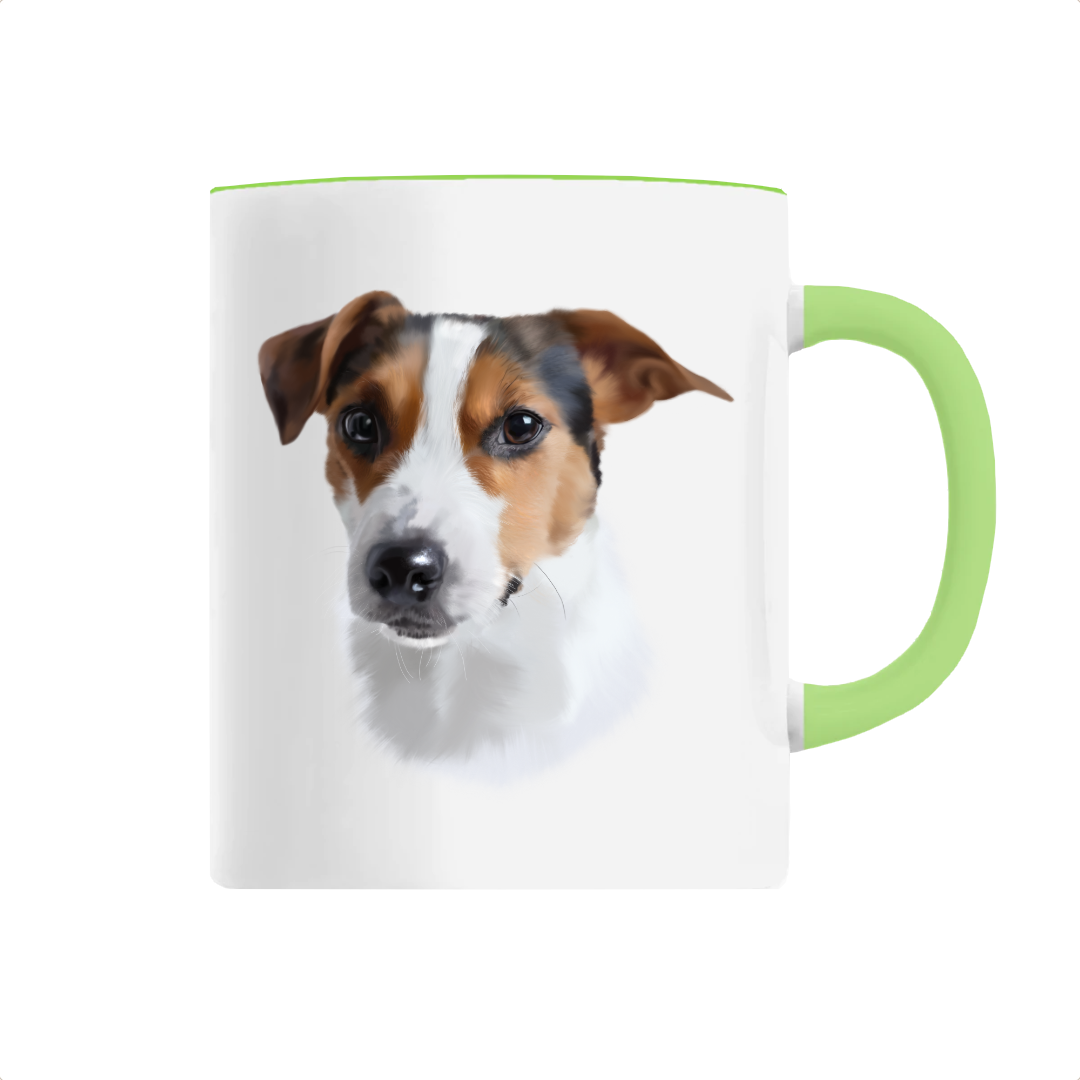 Mug vert Jack Russell