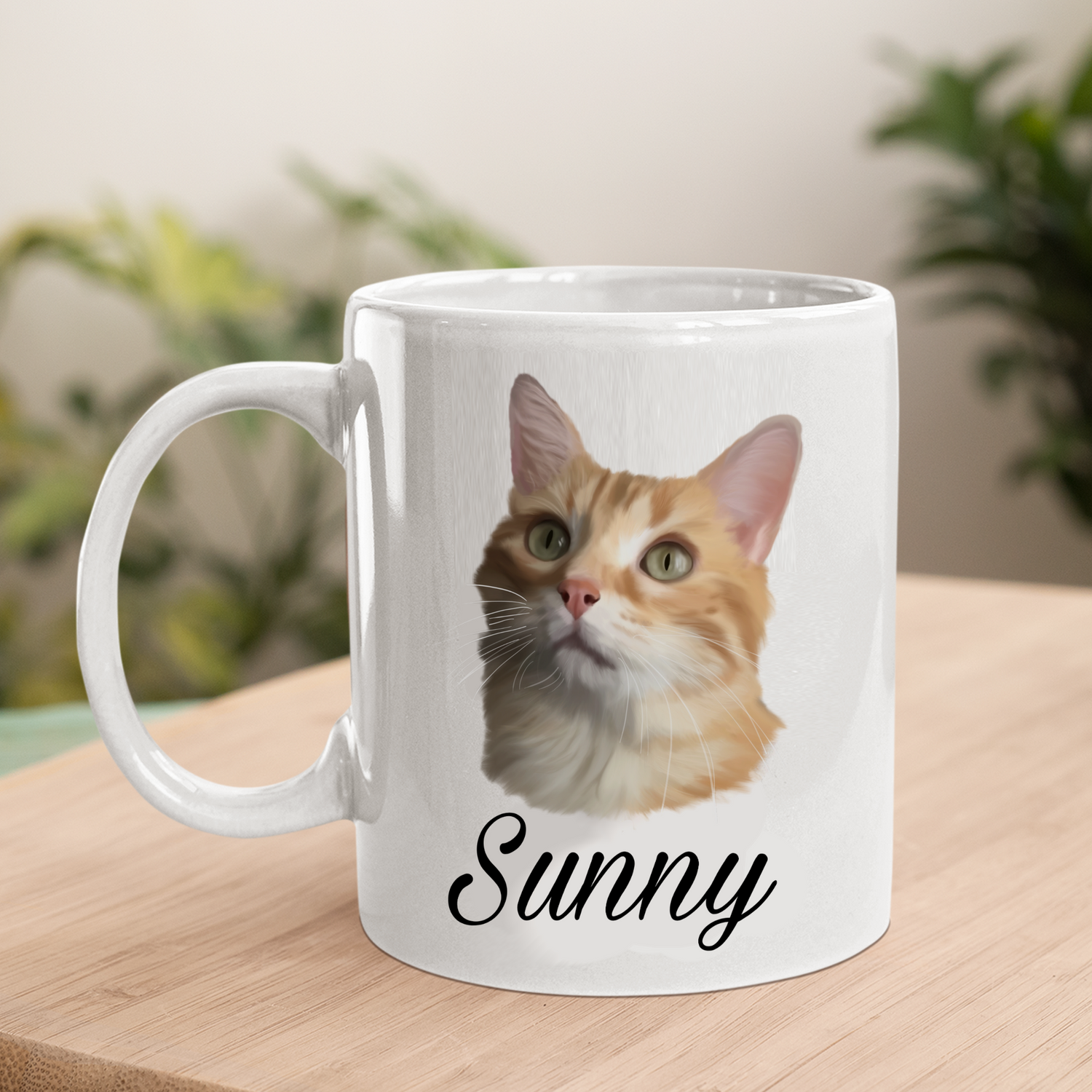 Mug portrait personnalisé chat de compagnie