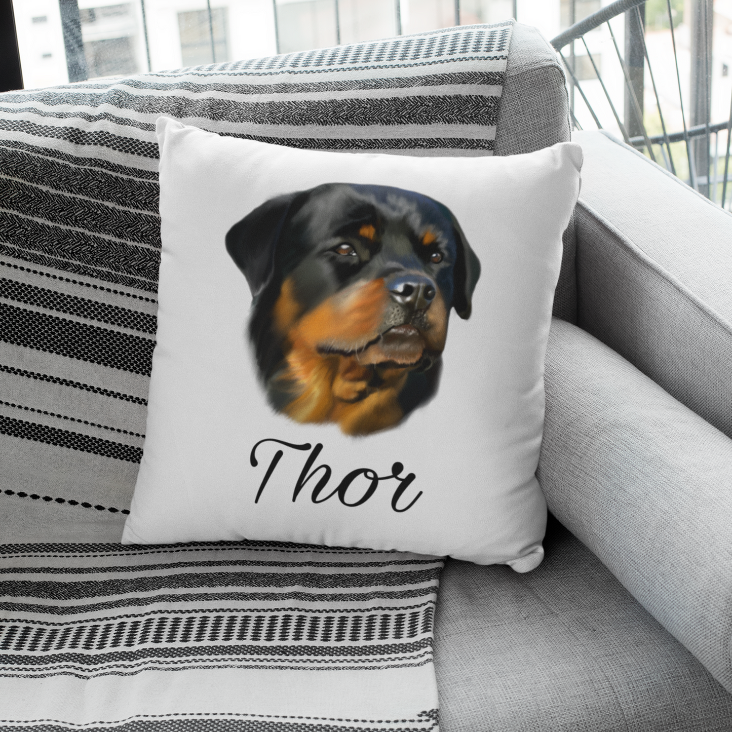 Coussin + housse - Rottweiler