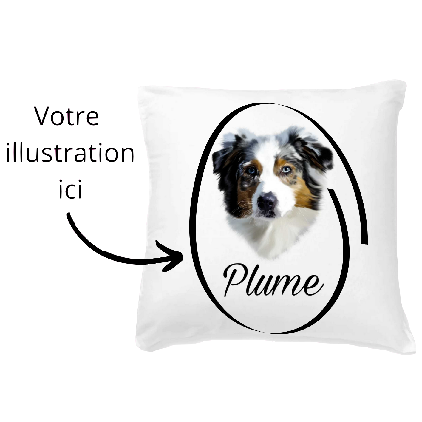 Coussin + housse - Dessin personnalisé
