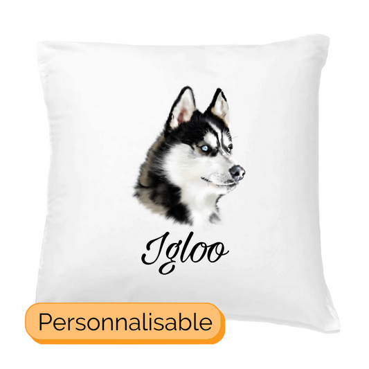 Coussin personnalisable husky