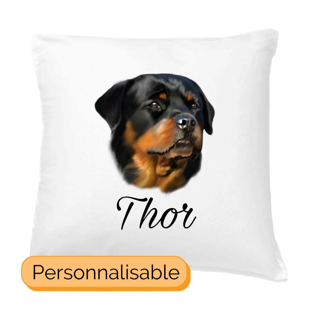 Coussin personnalisable rottweiler