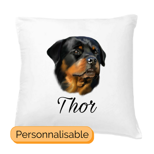 Coussin personnalisable rottweiler