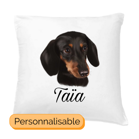 Coussin personnalisable teckel nain