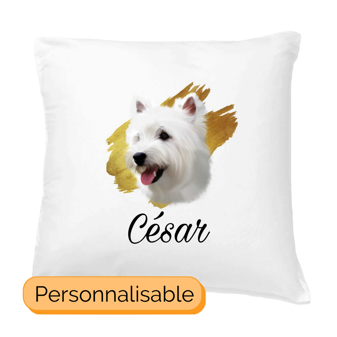 Coussin personnalisable westie