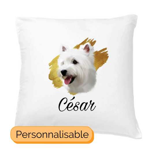 Coussin personnalisable westie