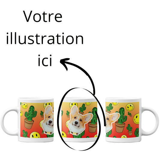 Mug panoramique - Dessin personnalisé