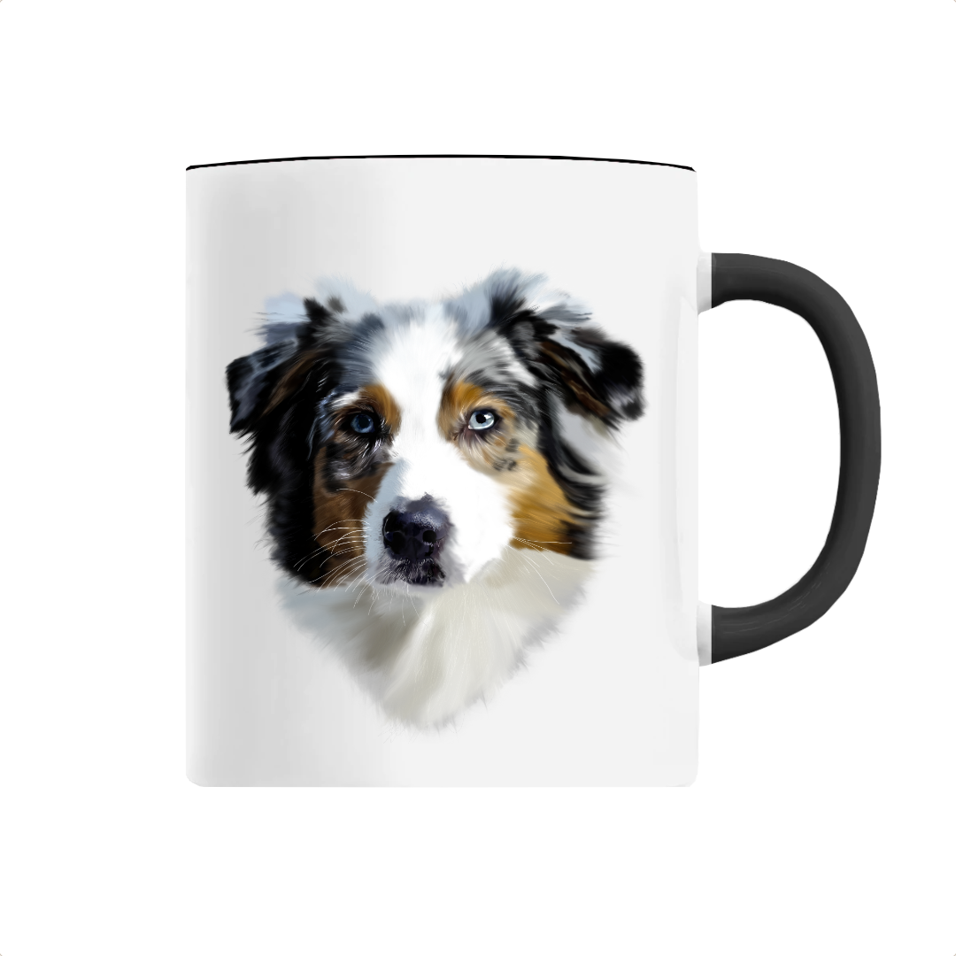 Mug personnalisable berger australien noir