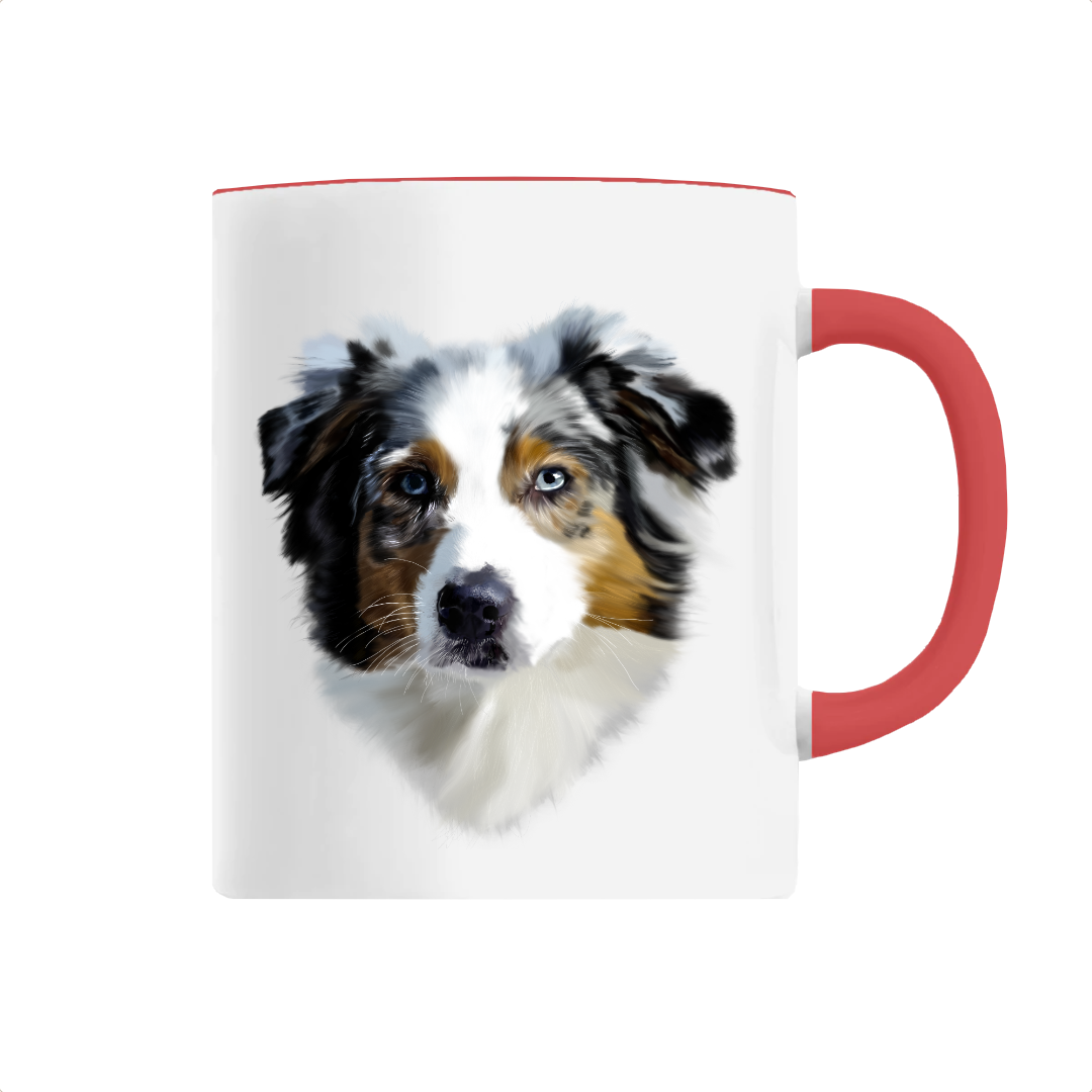 Mug personnalisable berger australien rouge