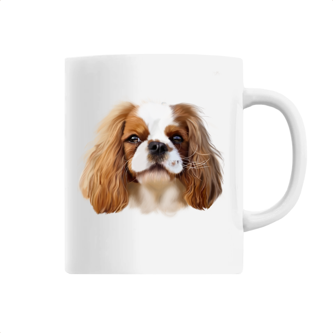 Mug blanc Cavalier King Charles