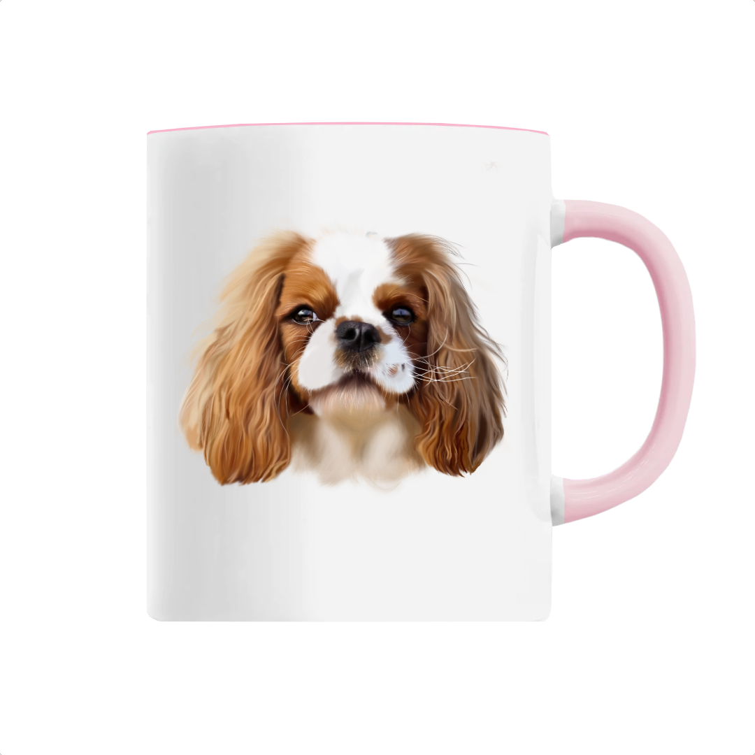 Mug rose Cavalier King Charles