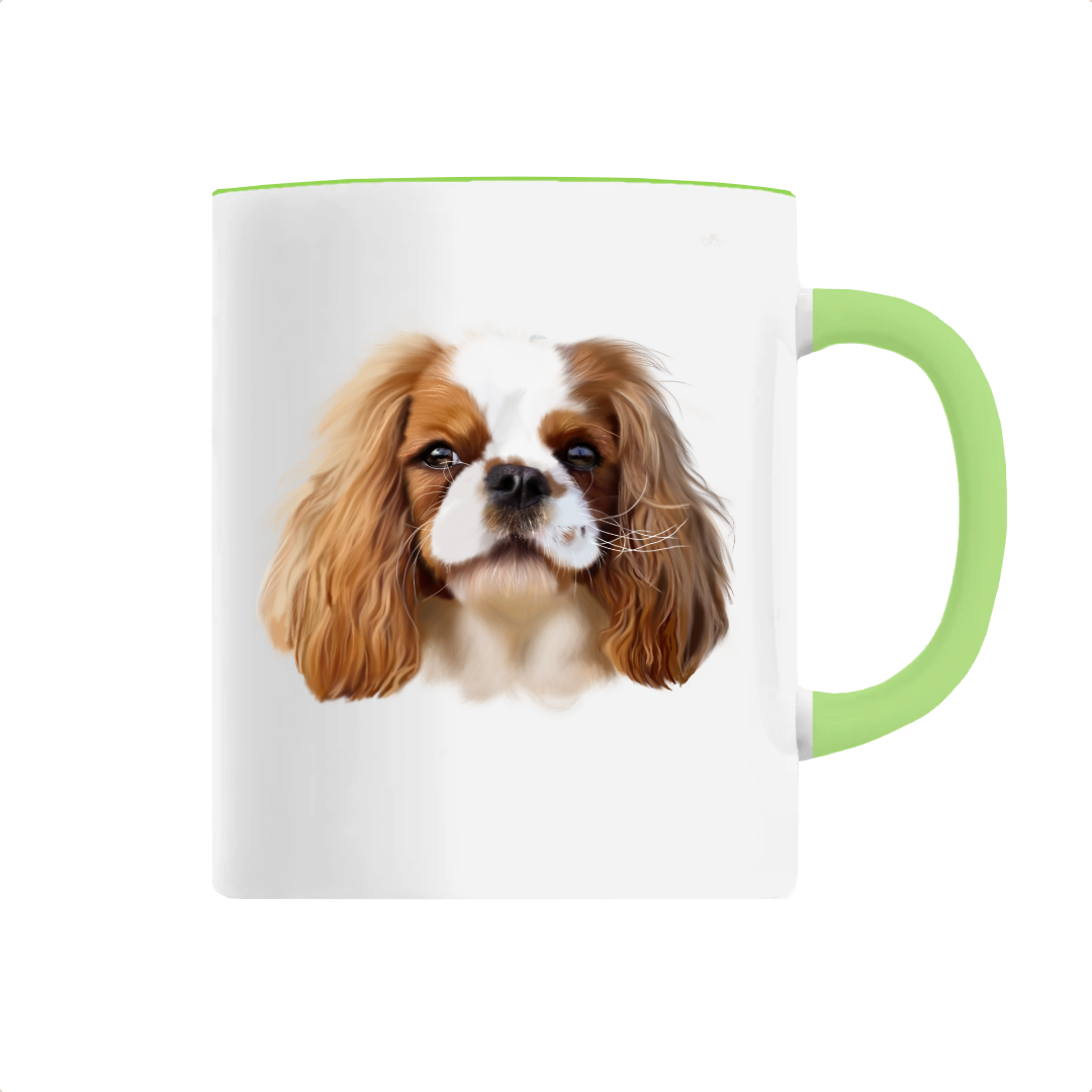 Mug vert Cavalier King Charles