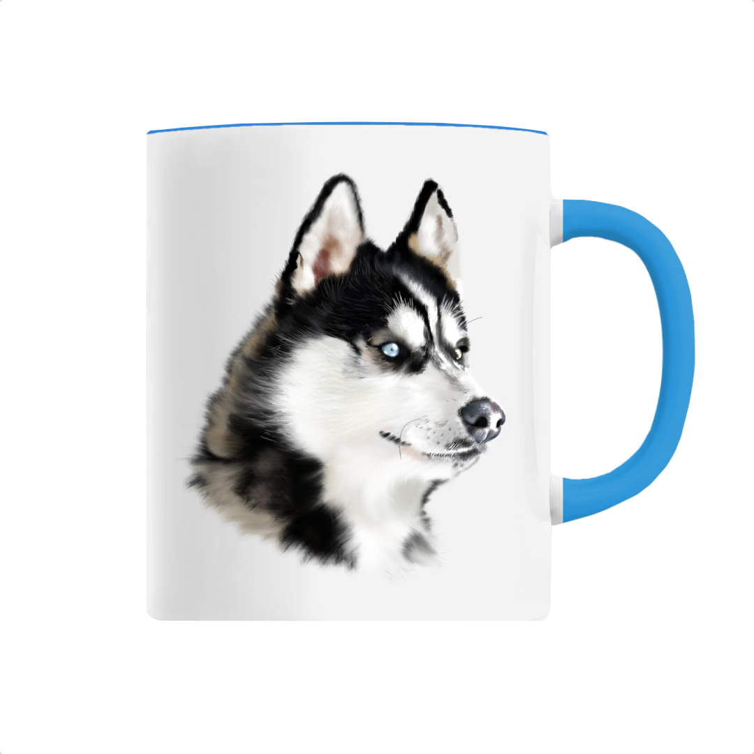 Mug bleu Husky