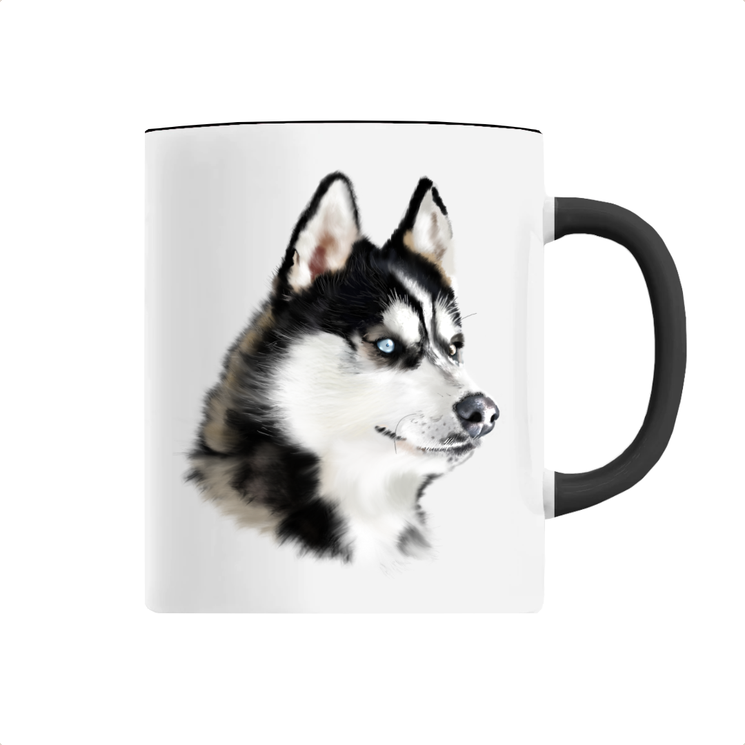 Mug noir Husky