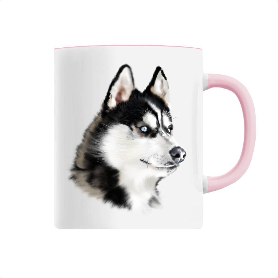 Mug rose Husky