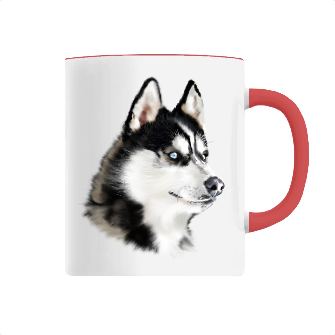 Mug rouge Husky