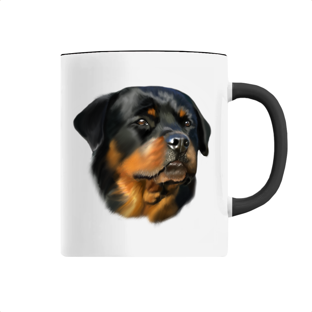 Mug noir rottweiler