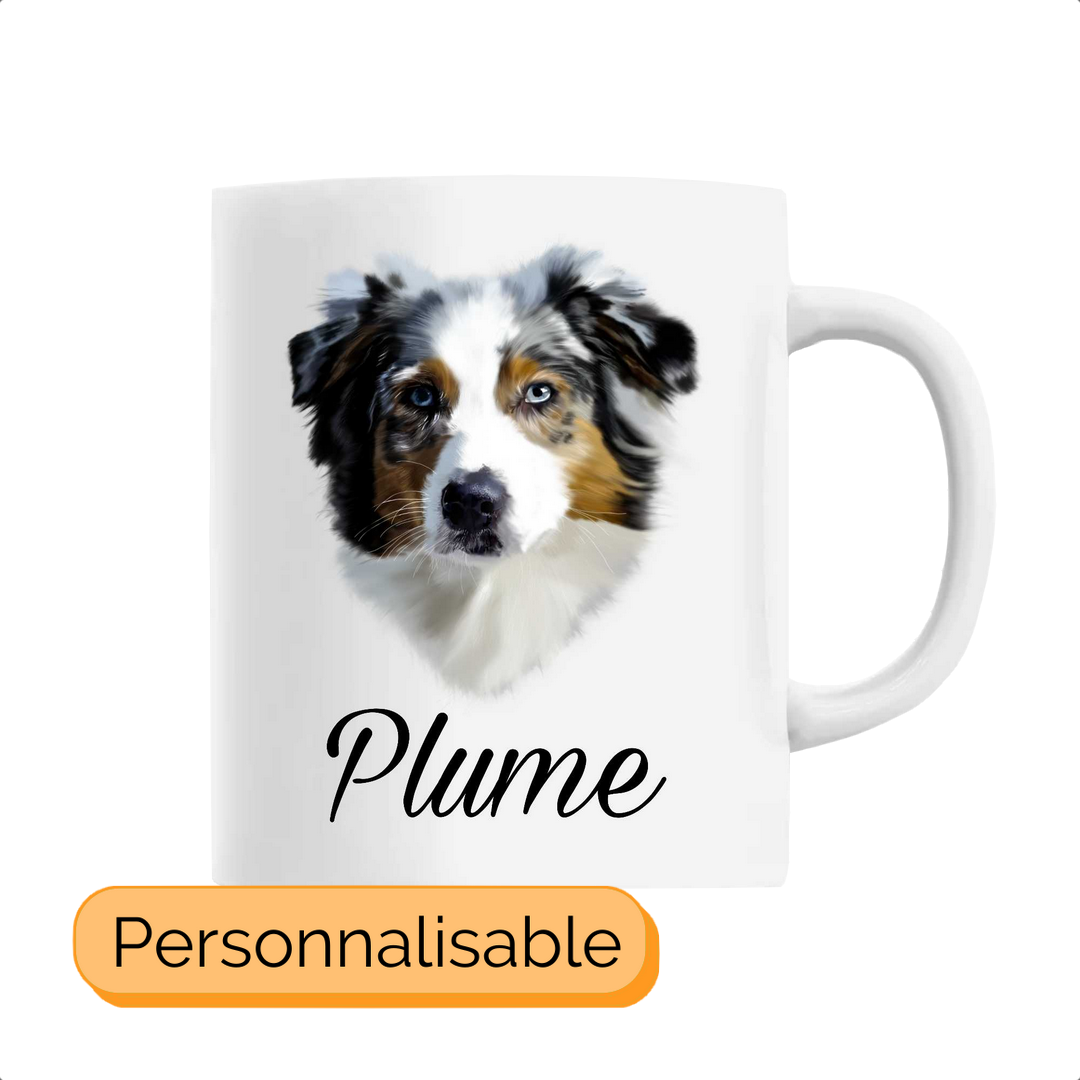 Mug personnalisable avec nom berger australien