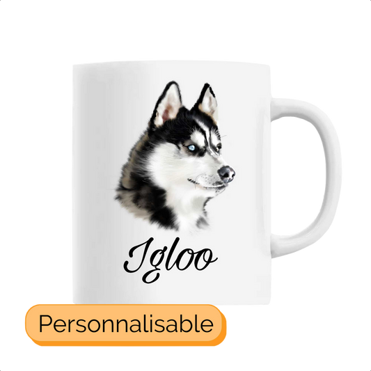 Mug personnalisable husky