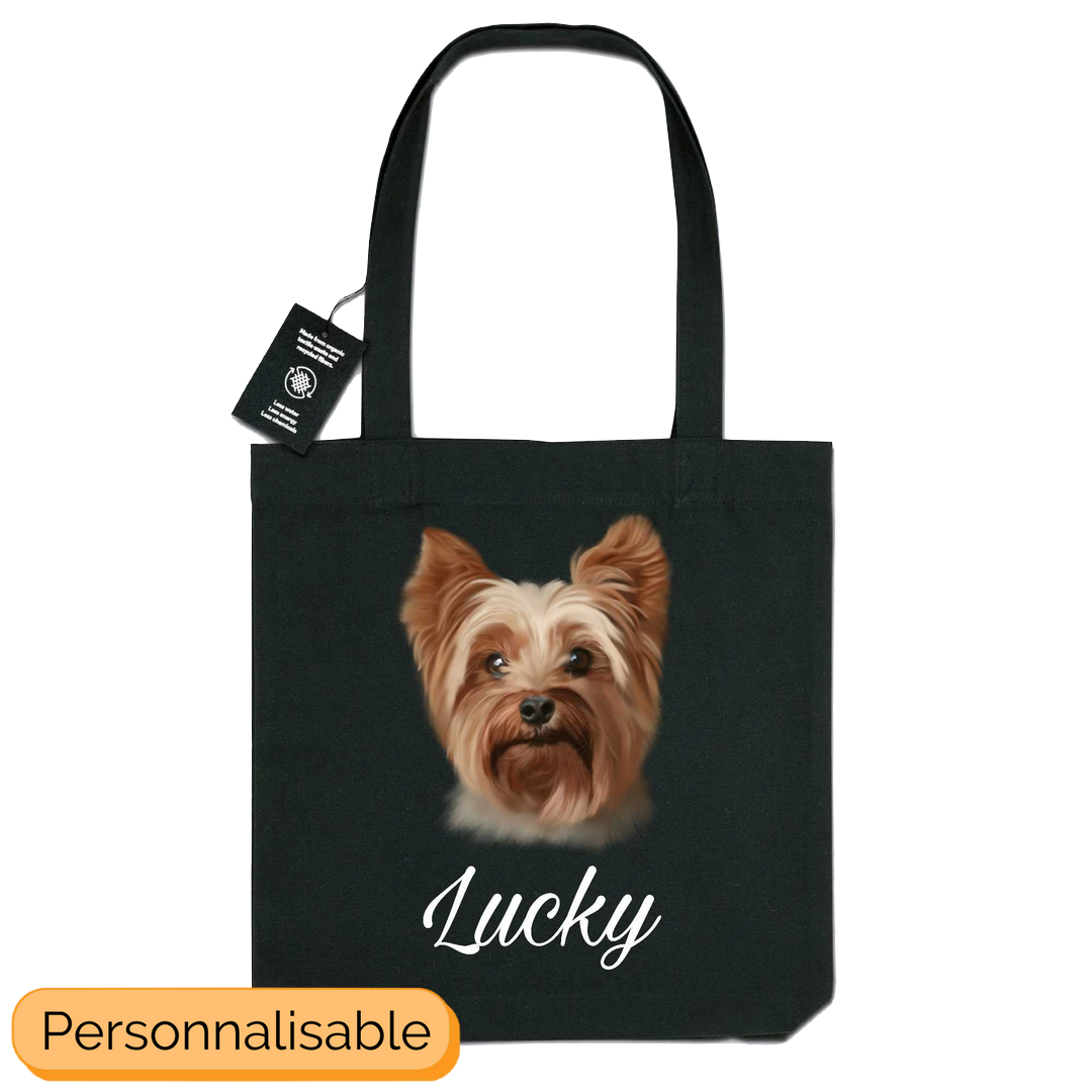 Totebag noir personnalisable yorkshire