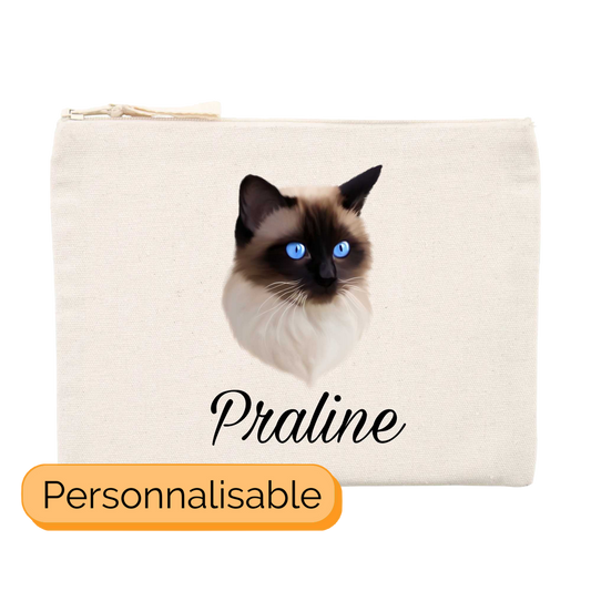 Trousse personnalisable chat race siamois
