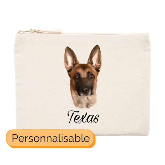 Trousse personnalisable avec nom chien berger malinois