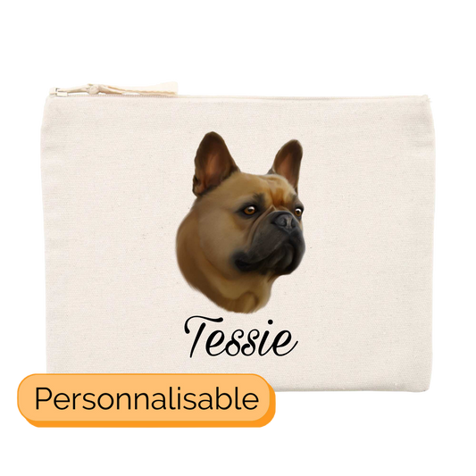 Trousse personnalisable avec nom chien bouledogue francais