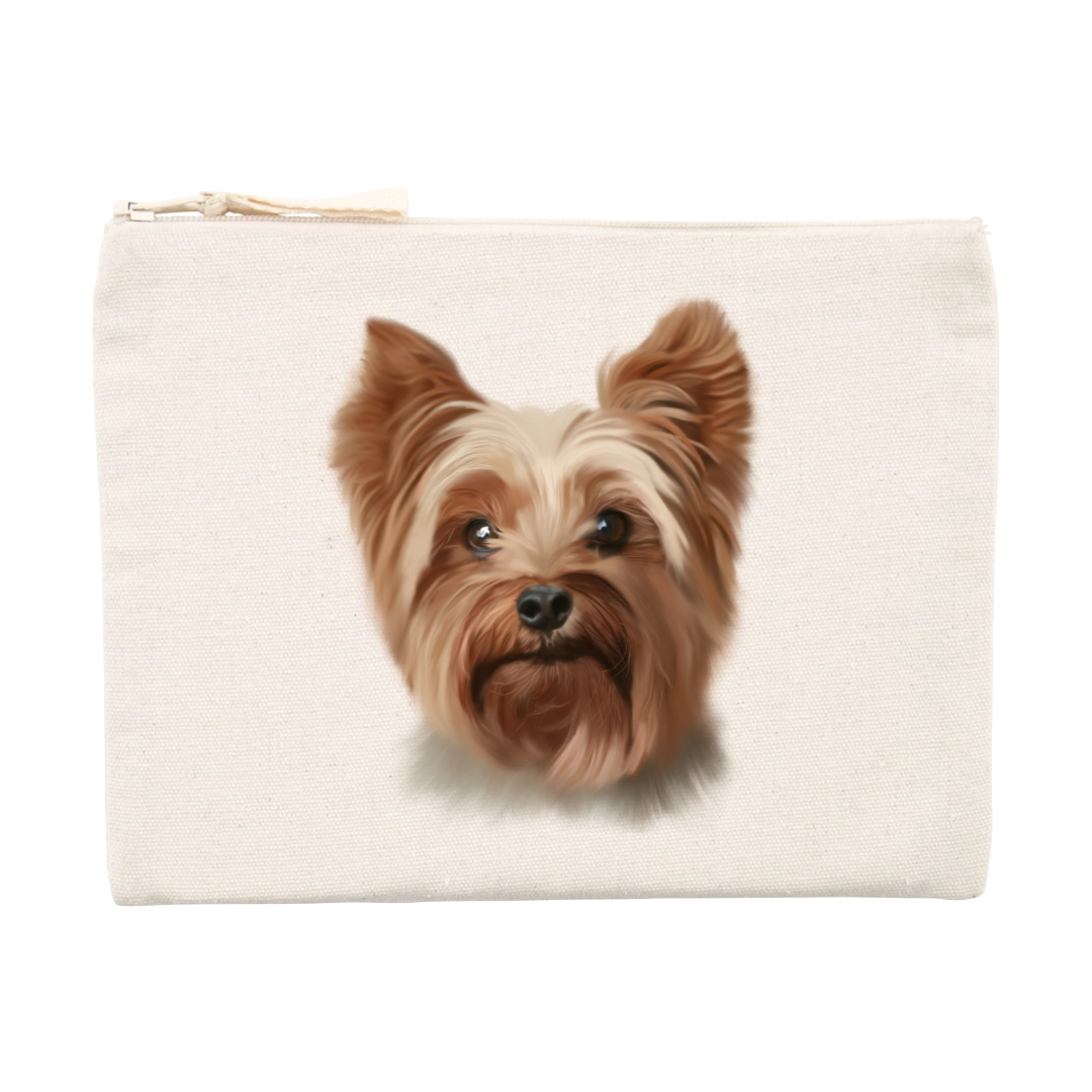 Pochette portrait chien yorkshire